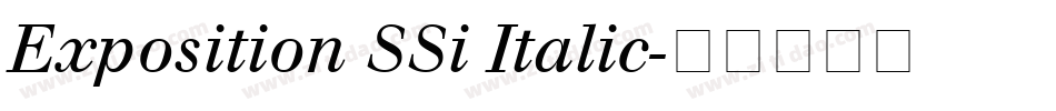 Exposition SSi Italic字体转换